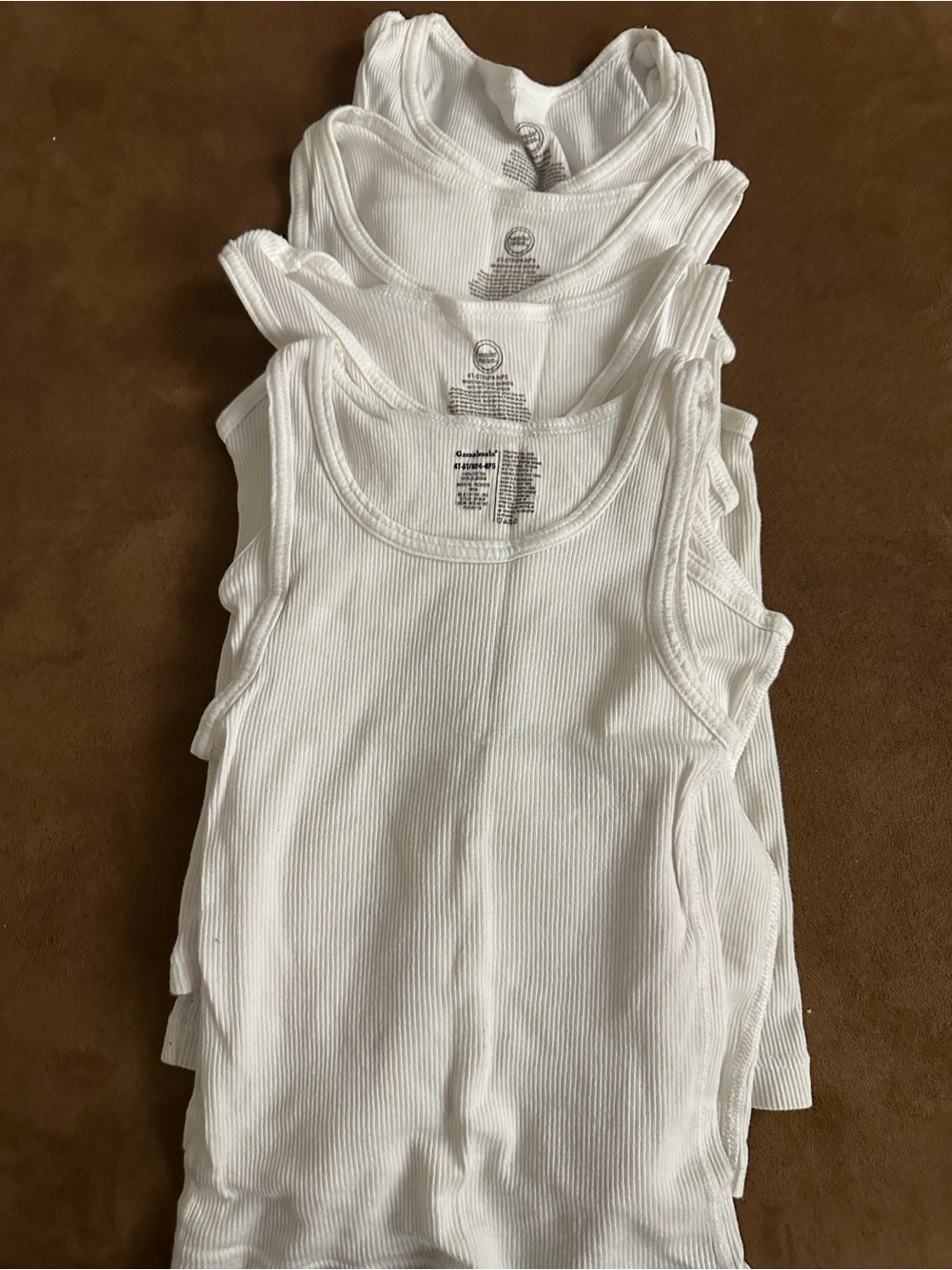 Girls white tank tops Sz 4t-5T